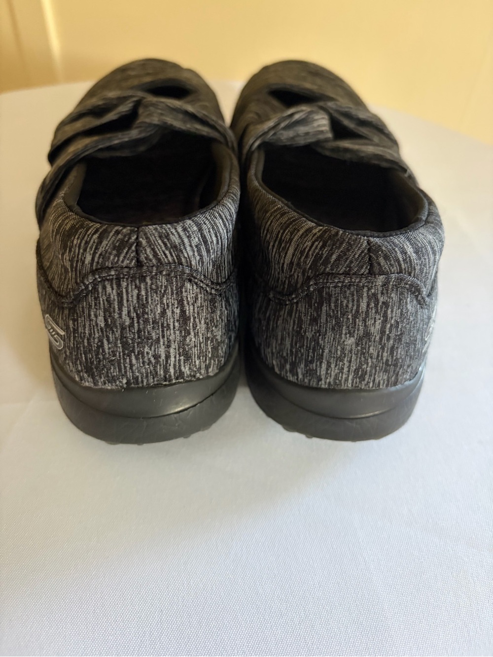 Skechers Women's Heathered Charcoal Knit Mary Jane Slip-Ons - Picture 3 of 6
